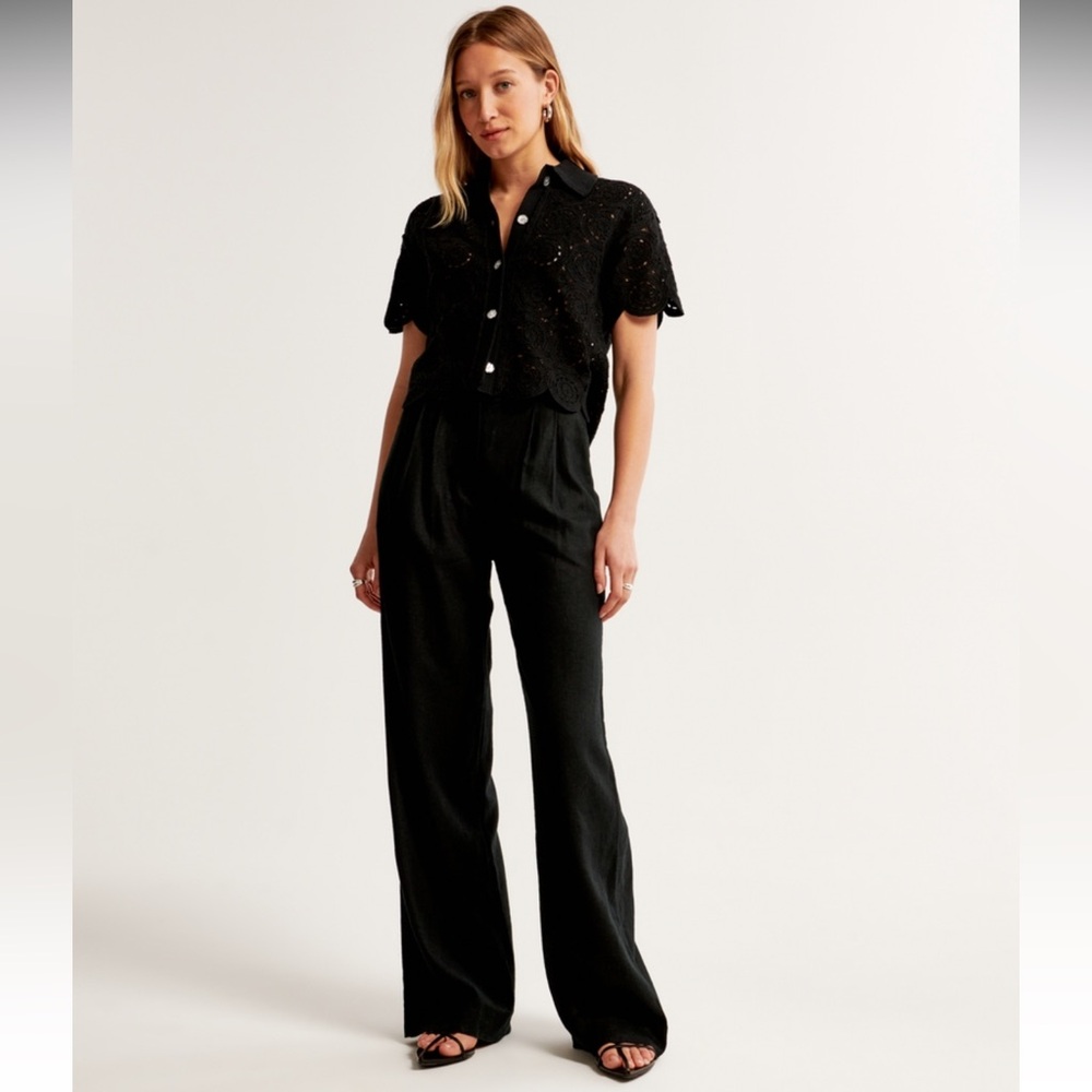 A&F Sloane Tailored Linen Blend Pant